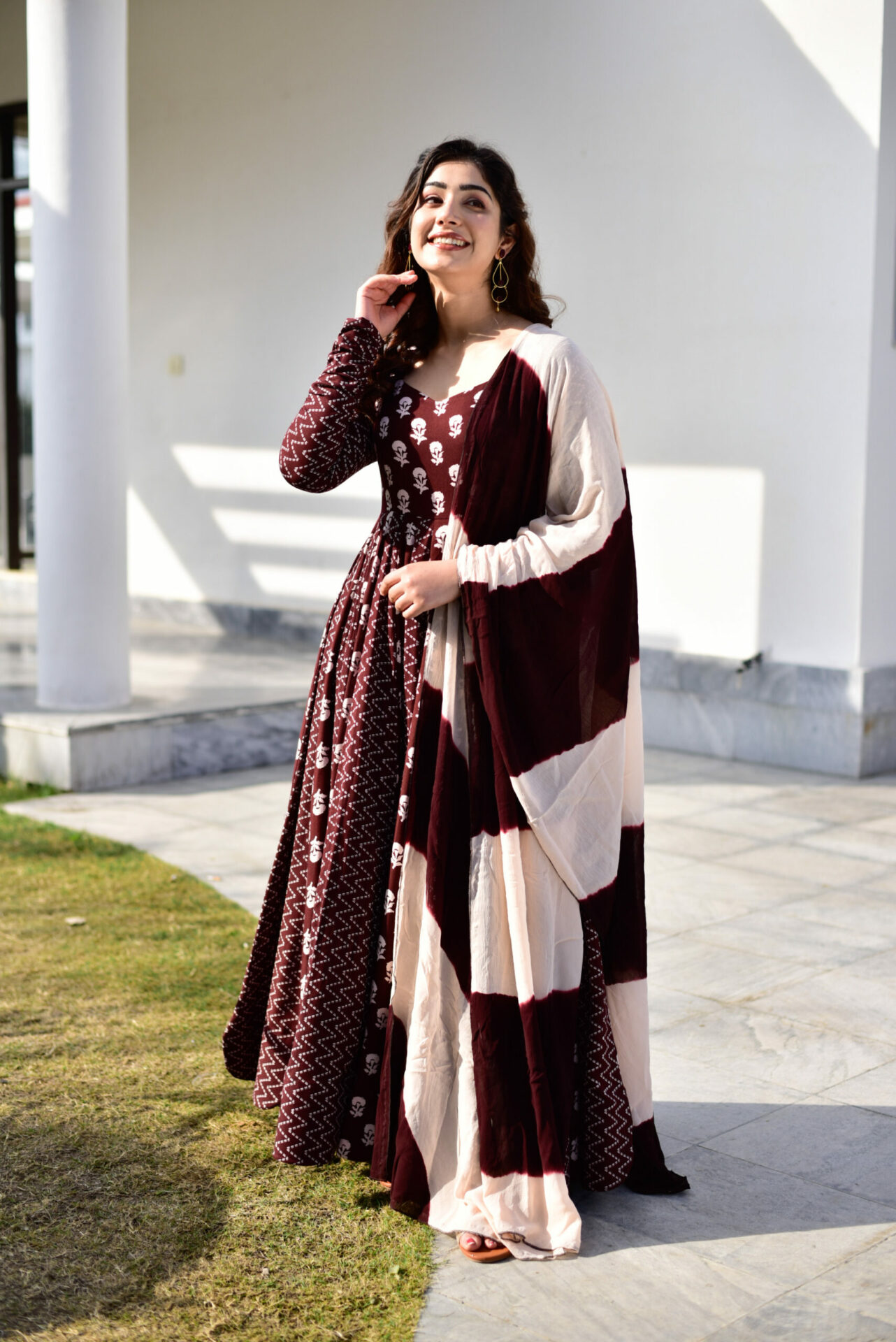 gajgamini brown maxi set - Buy Designer Ethnic Wear for Women Online in ...