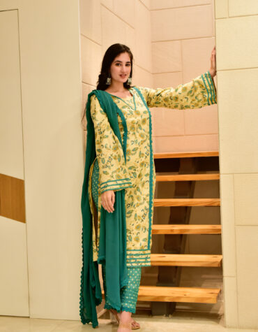 Green Embroidered Silk Punjabi Suit – Stylemantra