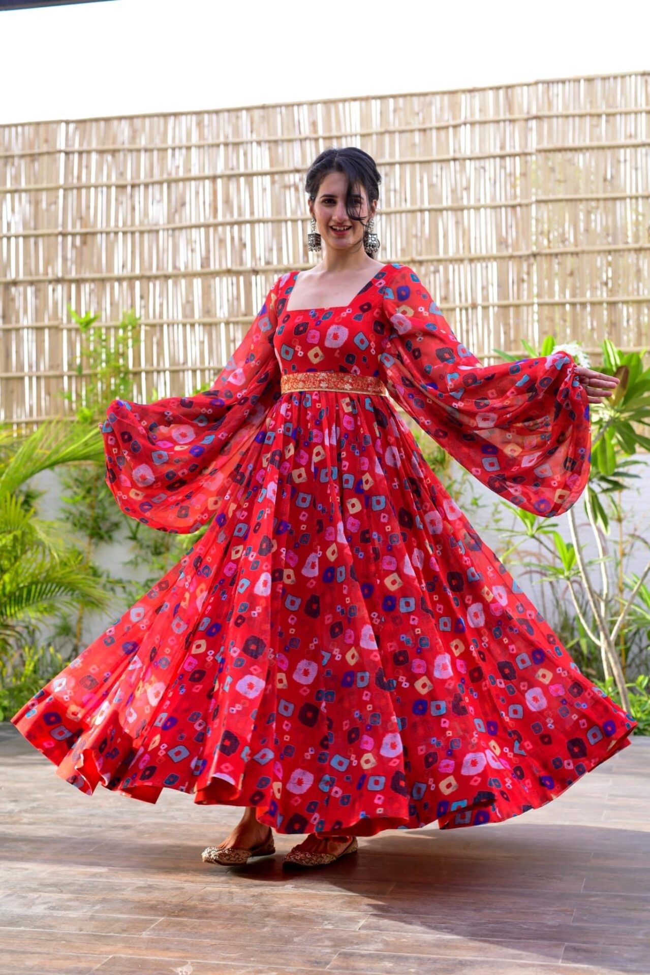 red georgette dress - Buy Designer Ethnic Wear for Women Online in India - Idaho Clothing