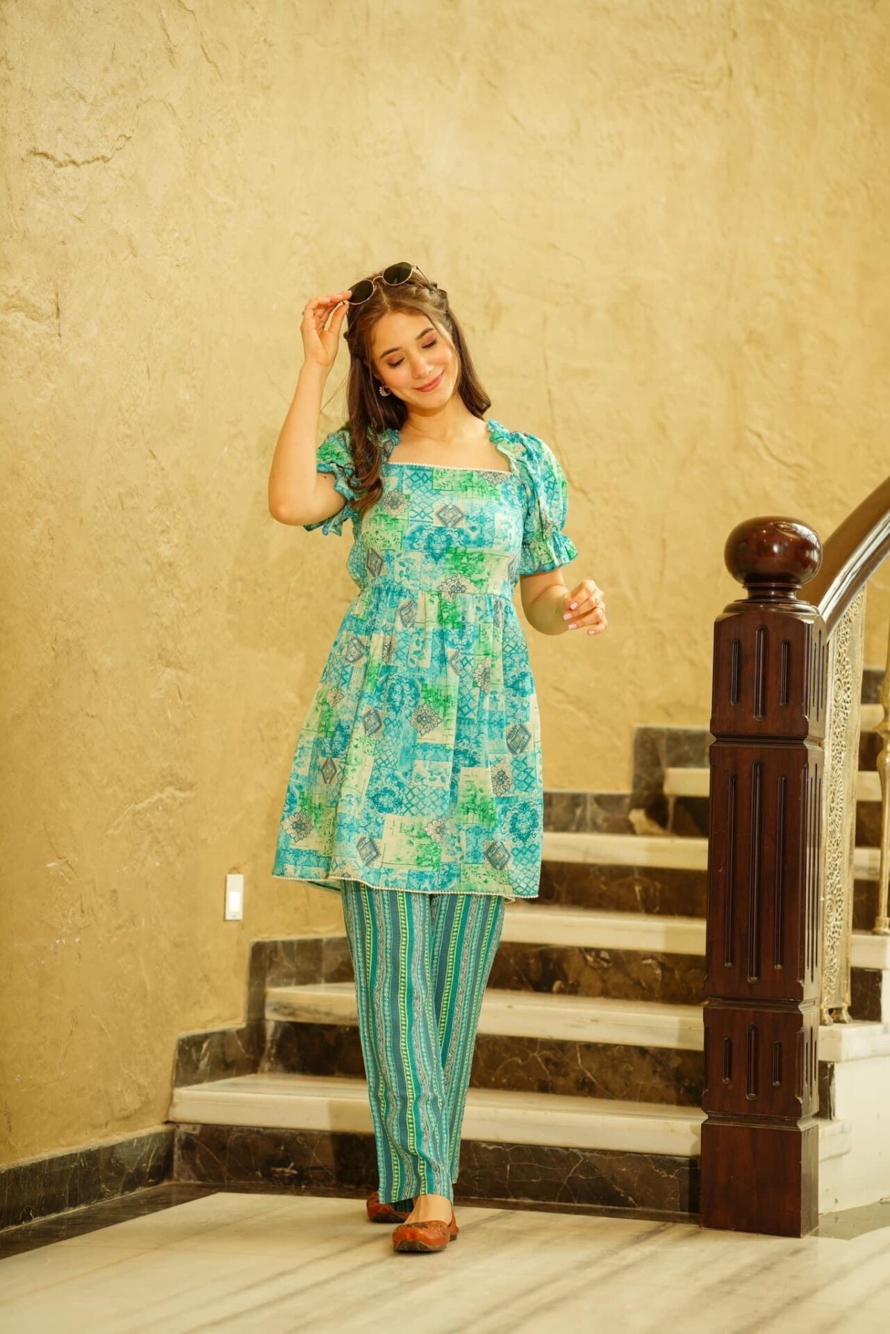 BROOK GREEN CO-ORD SET - Buy Designer Ethnic Wear for Women Online in India  - Idaho Clothing