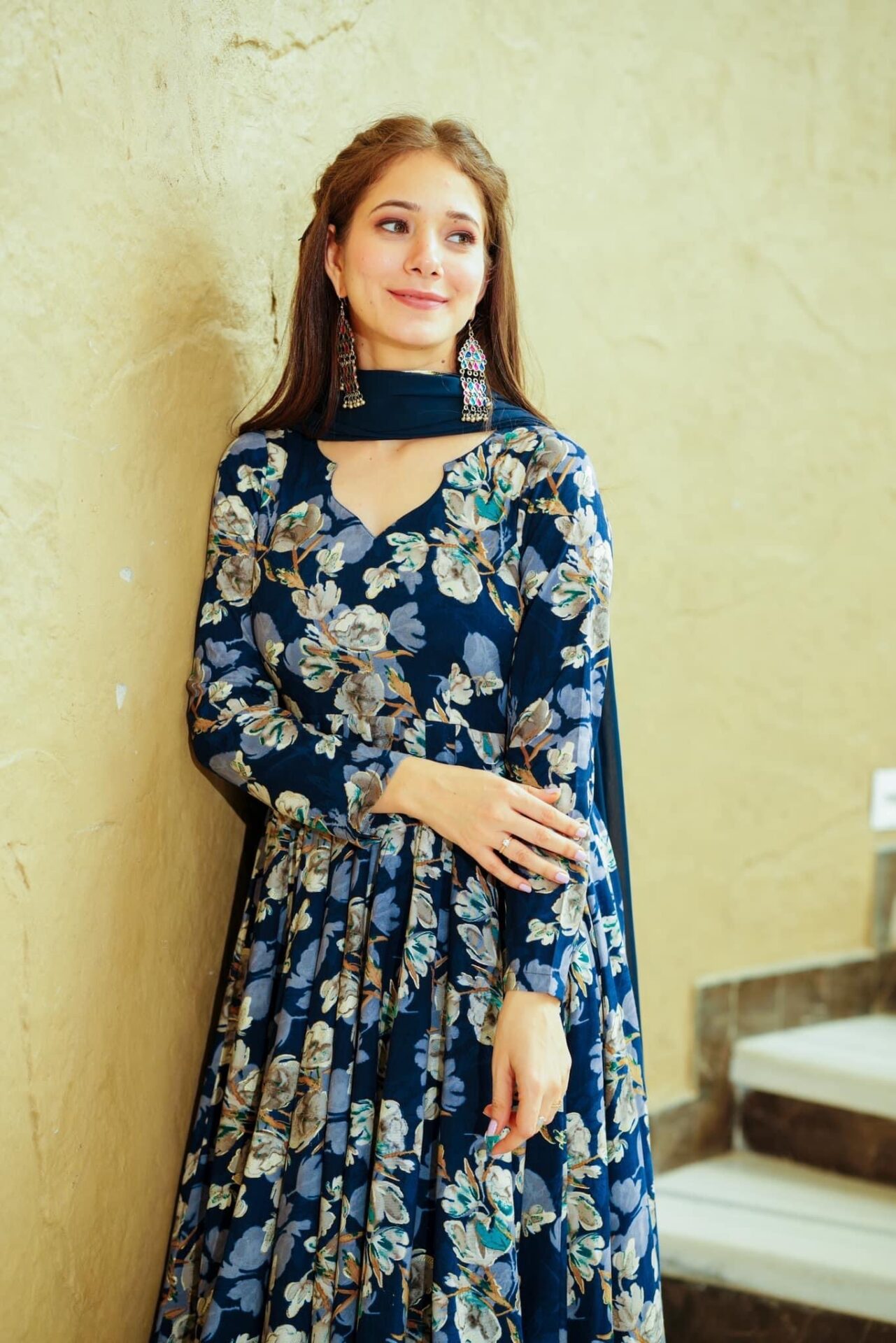 ORCHID BLUE FLORAL SUIT SET - Buy Designer Ethnic Wear for Women