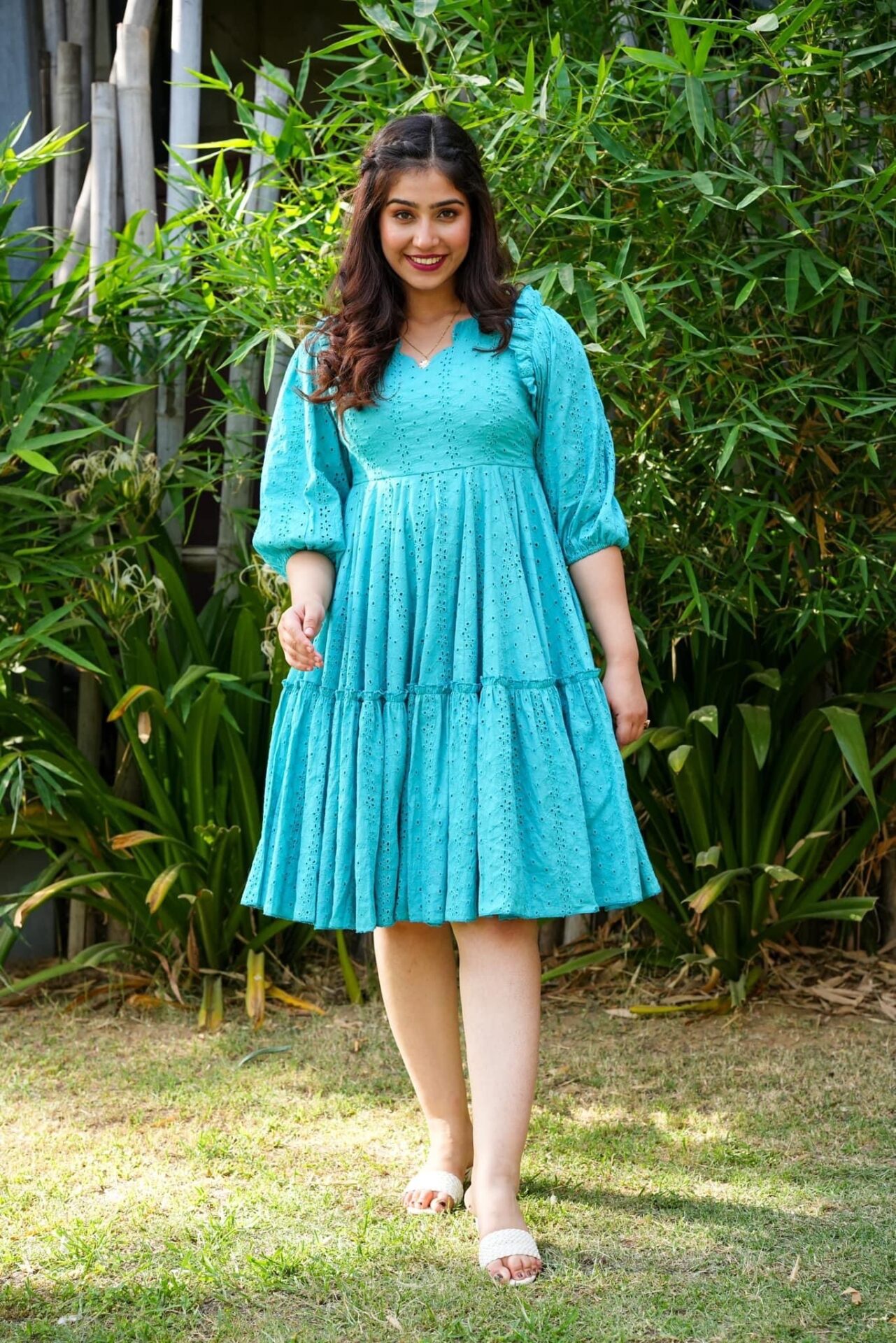 Supernova Blue Cotton Dress - Buy Designer Ethnic Wear for Women Online ...