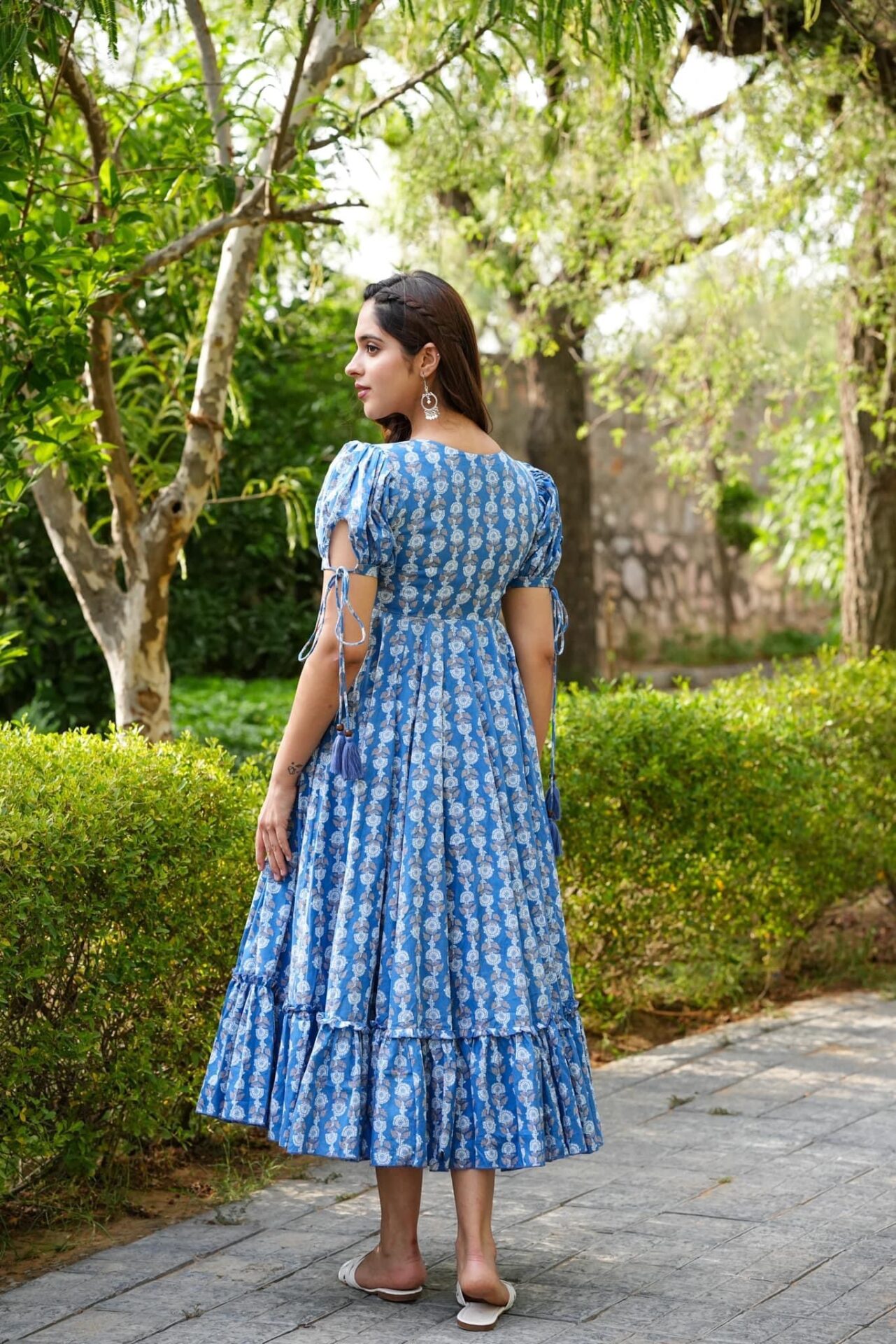 FAYE BLUE COTTON DRESS - Buy Designer Ethnic Wear for Women Online in ...