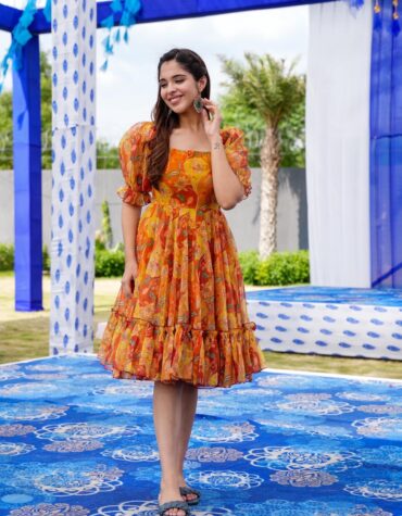 Price :- 670/- Ws msg :- 98751 24850 Sunflower 🌻 Organza Dress Classic  Dress Are Delightful And This Easy To Wear And Stylish Sunflower… |  Instagram