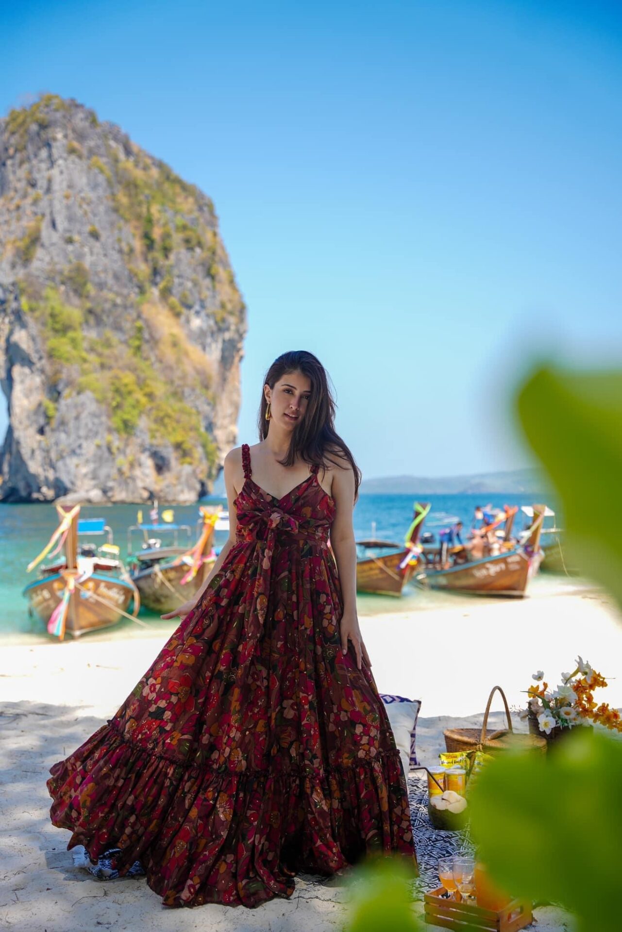 Erica rayon frilled dress - Buy Designer Ethnic Wear for Women Online ...